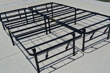 Pick Up Only! Foldable 2 Piece Metal Queen Bedframe