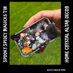 Spidey Magic Crystal Tin Can Home Altar Decor