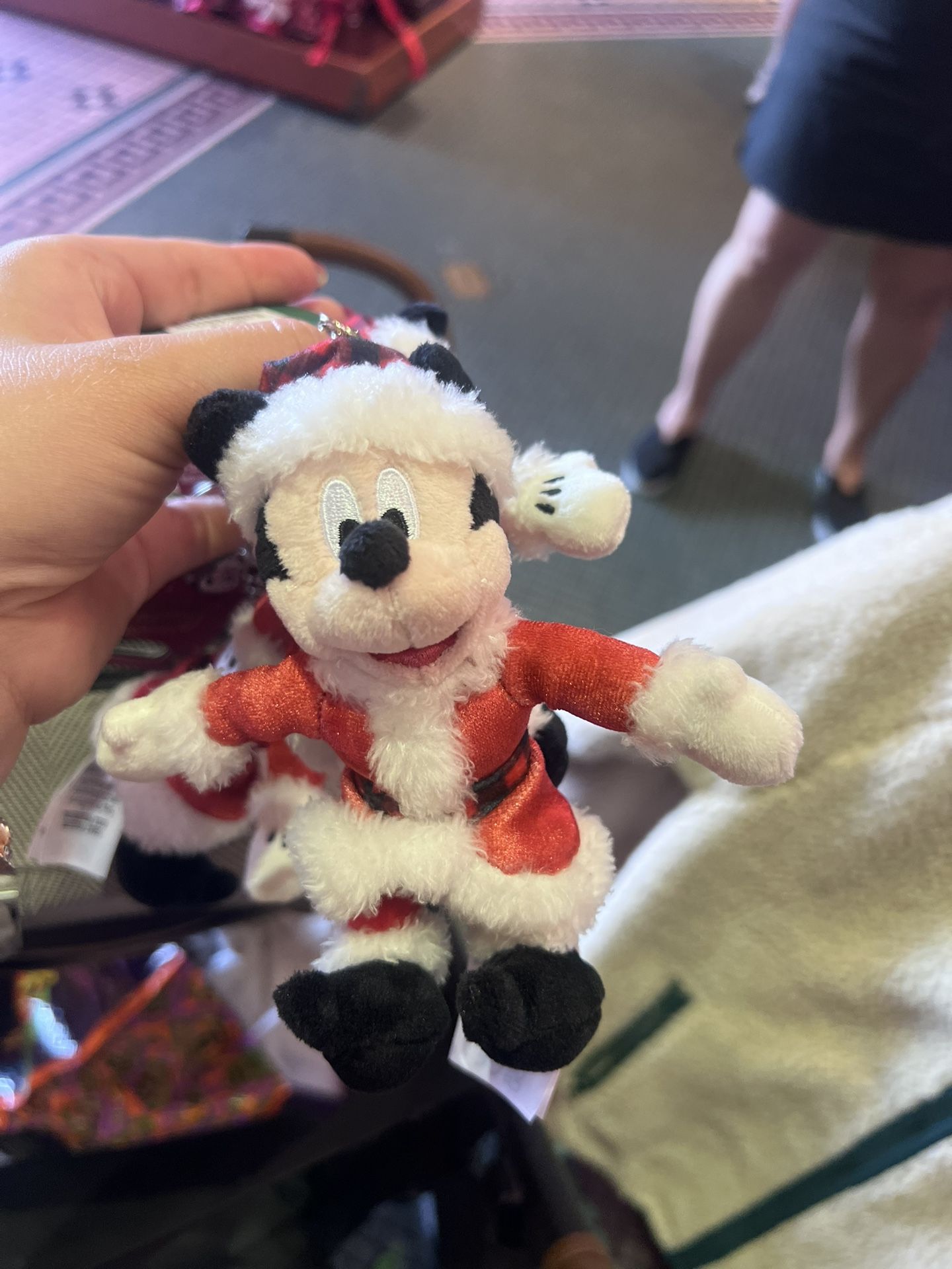 Santa Mickey Keychain
