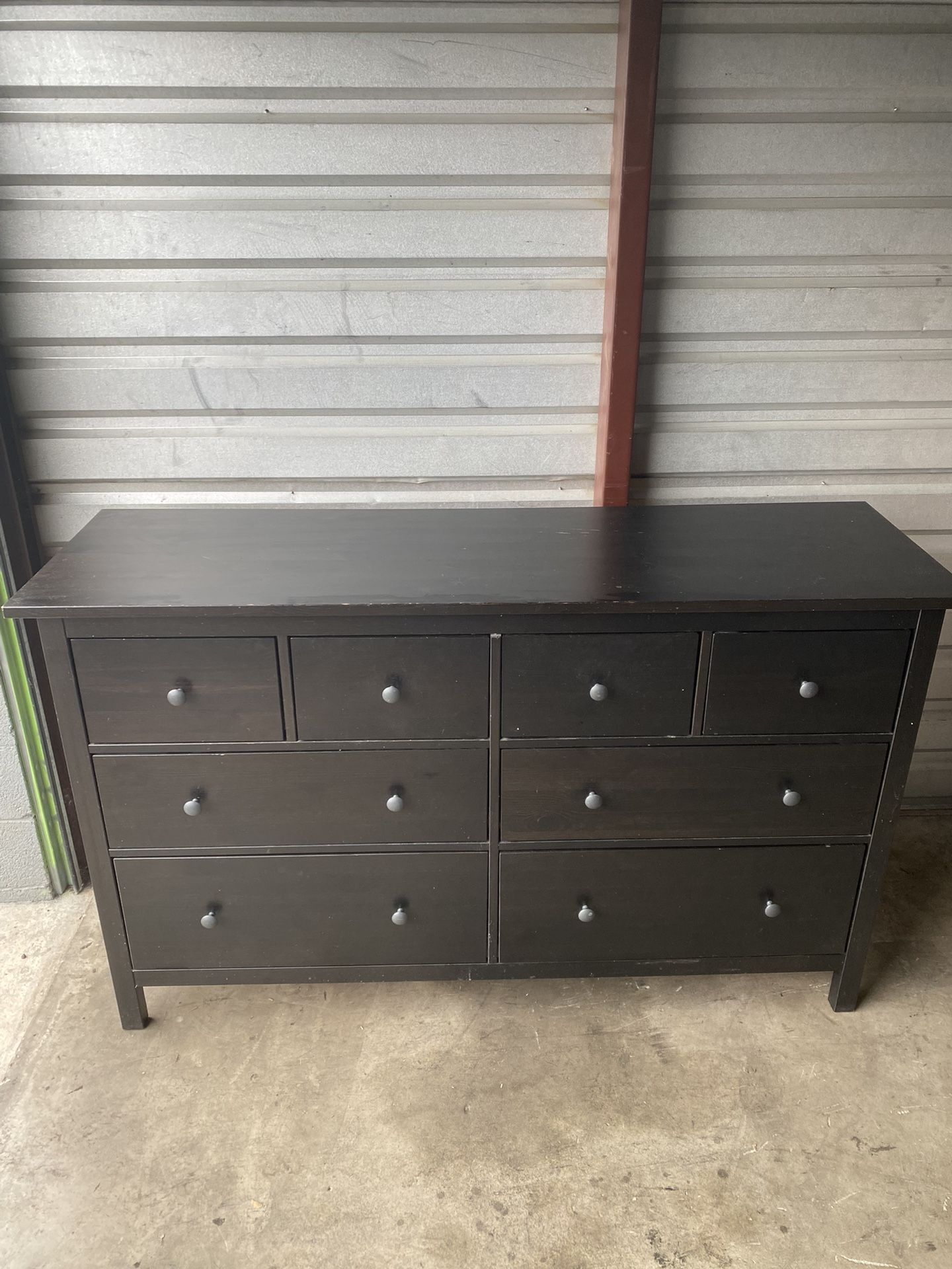 Black/Brown Ikea Hemnes 8 Drawer Dresser