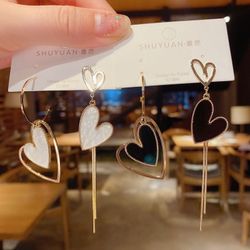 Asymmetrical Heart Earrings