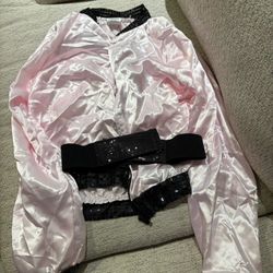 Womens Pink Ladies Jacket Costume Size M/L
