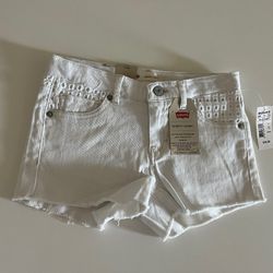 New Levi’s Girls Shorty Short Adjustable Waist Band Size 10 (2 Available)