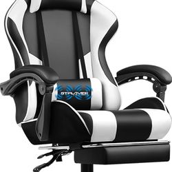 Gaming Chair With Massager Leg Extension New In Box 