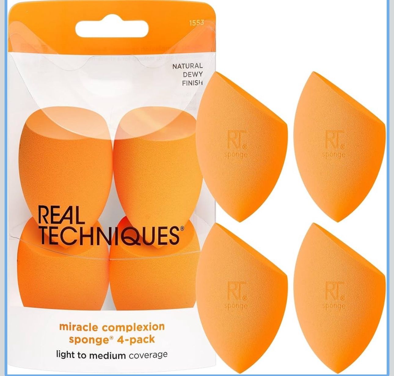 Real Techniques Sponge Set 4 Brand New In Packaging Make Up Sponge Blender