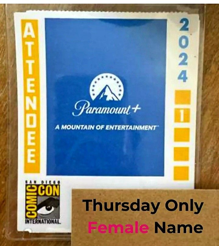 San Diego Comic-Con 2024 Female Badge Thursday July 25th