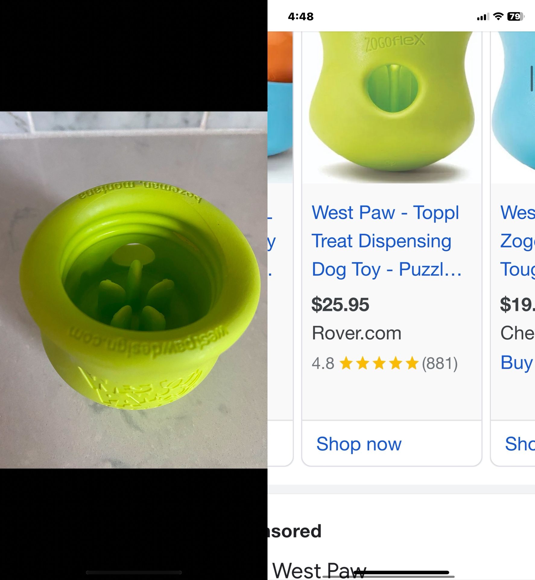 Pet. West Paw Toppl. New.