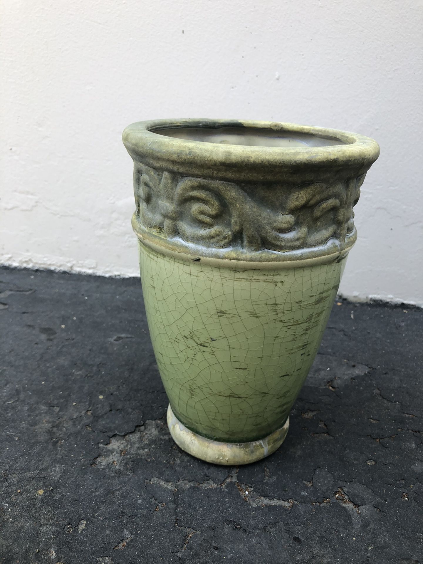 Romanesque or Baroque Style Ceramic Flower Vase