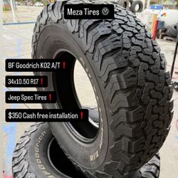 BF Goodrich 34x10.50 R17 Jeep Spec 