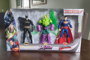 DC Comics Total Heroes, Batman, Superman, Lex Luthor  3-Pack


