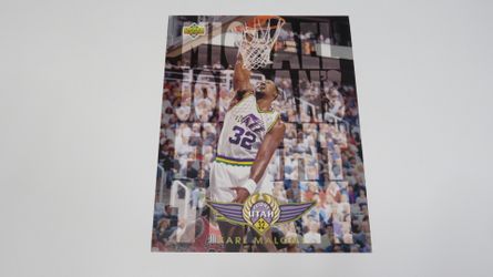 Karl Malone 1993 Upper Deck Jumbo 8.5x11 Card (FT13) - Good Condition.