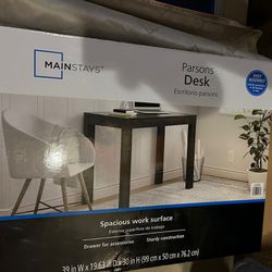 Mainstays Parsons Office Living Room Desk, Espresso Finish