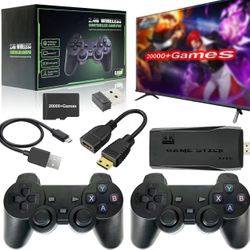 Retrostick Video Game Stick - Built-in 20000+ Games (64GB Memory Card), Nostalgia Mini Video Game Console, Amazing Emulation Quality with 4K HDMI Outp