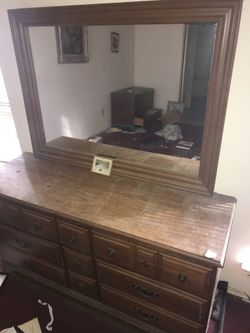 Antique dresser and Mirror