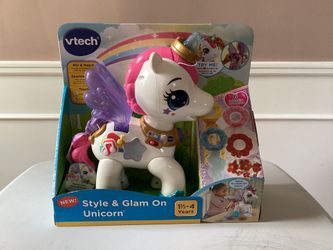 VTech Style & Glam On Unicorn with Accessories, Baby and Toddler Toys