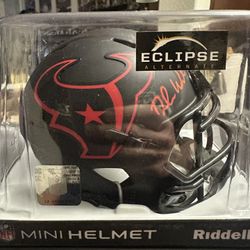 Deshaun Watson Signed Houston Texans Riddell Eclipse Speed Mini Helmet Beckett