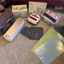 Cricut With Heat Press, Bright pad, Mug Press