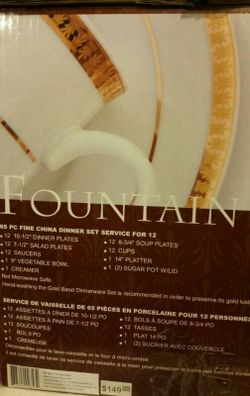 Festive 65 piece fine China brand new never opened