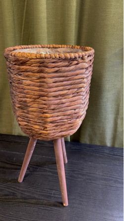 Woven Water Hyacinth Basket Planter BOHO