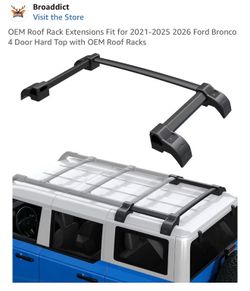 Roof Rack Extensions Fit for 2021-2026 Ford Bronco 4 Door Hard Top with OEM Roof Racks