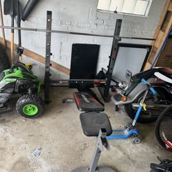 Workout bench With Bar