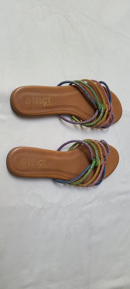 Women's 7 Multi-colored Sandals