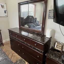 Dresser (6 drawers) & Mirror