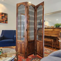 Room Divider Partitions Heavy Wood Shoji Screens (Set)
