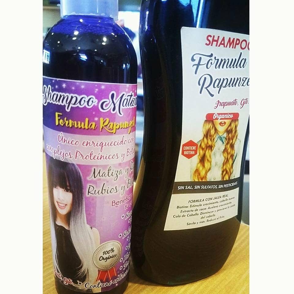 Formula Rapunzel, Shampoo Matizado, and Aloe Vera dietary supplement
