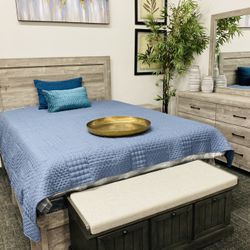 Queen 4pc Bedroom Set With Mattress 