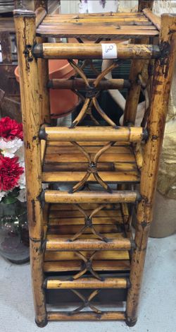 Bamboo/Rattan Wine Rack,  27" Tall-PLEASE READ DESCRIPTION