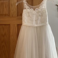 First Communion- Wedding Flowers Girl Size 10