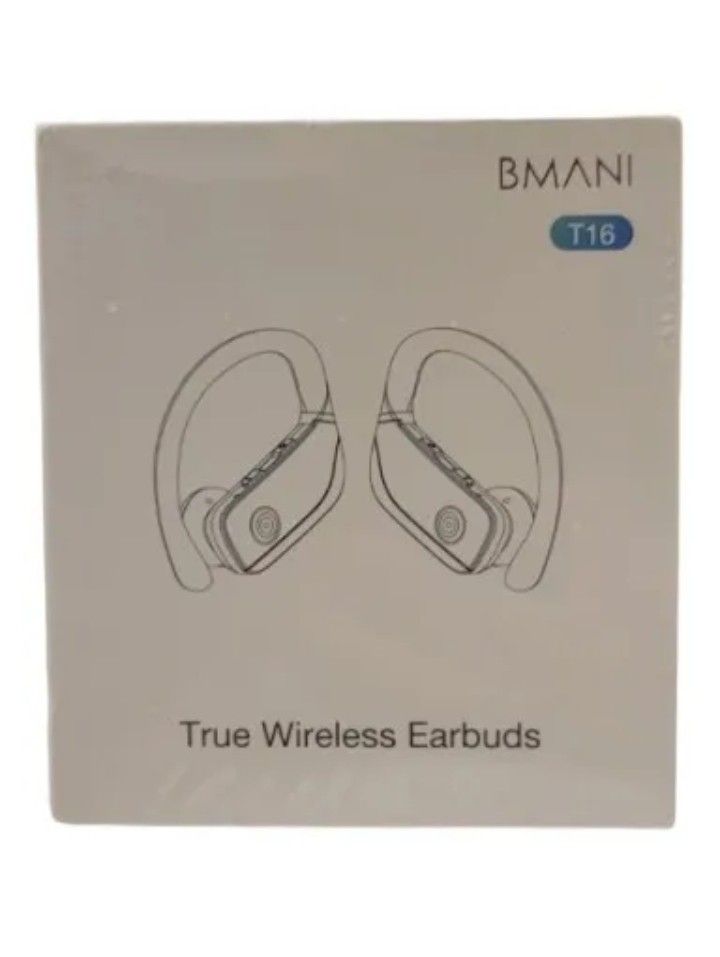 BMANI T16 True Wireless Earbuds with Ear hooks 5.0 HiFi Dual LED