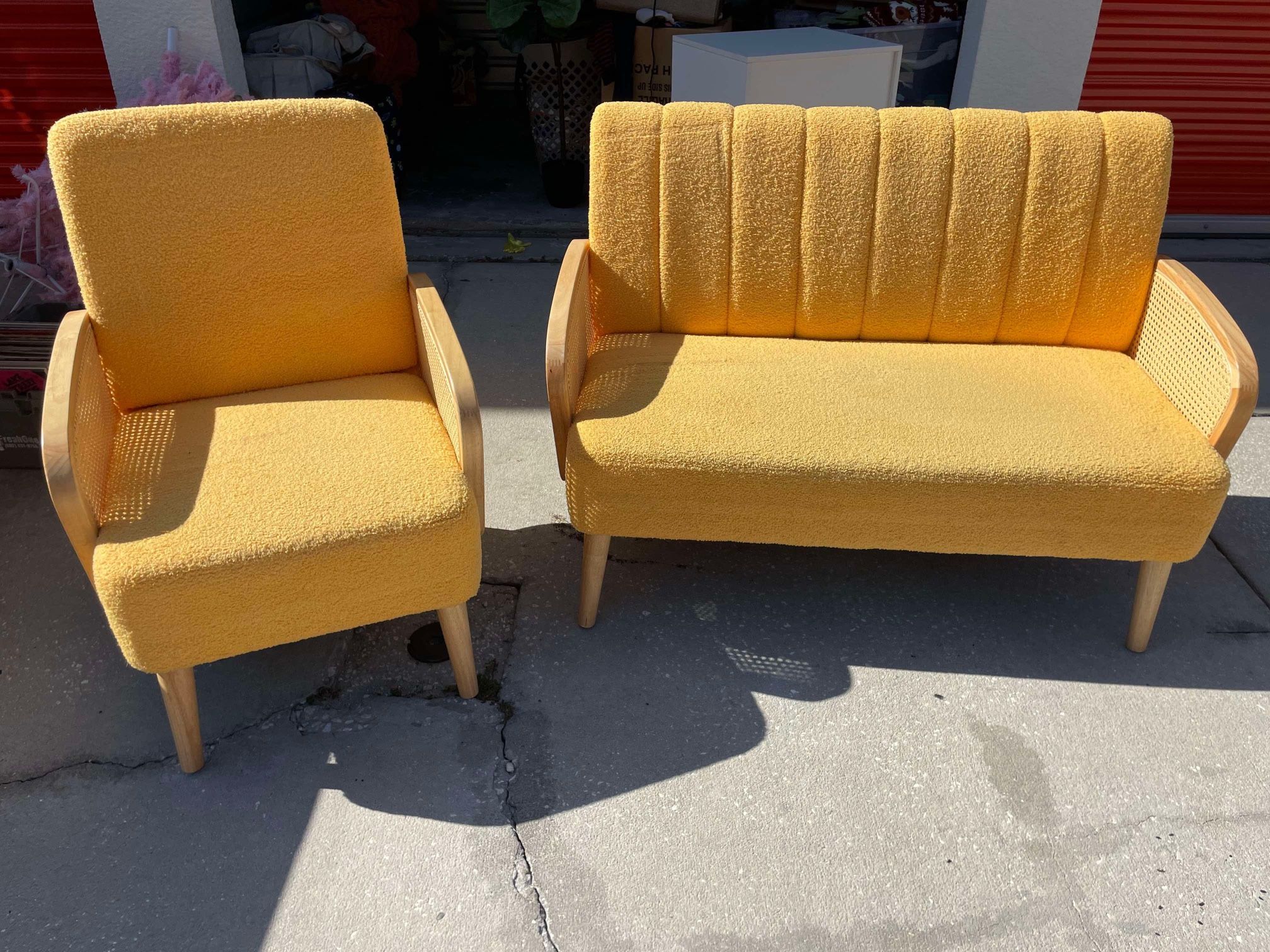 Retro Love Seat And Chair