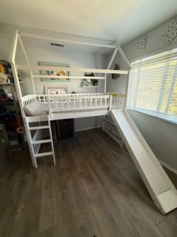 Kids slide bed