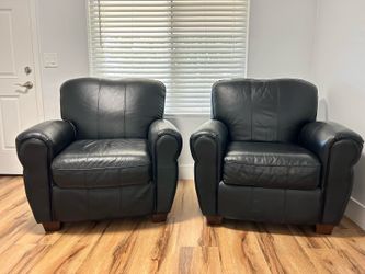 Leather sofa chairs
