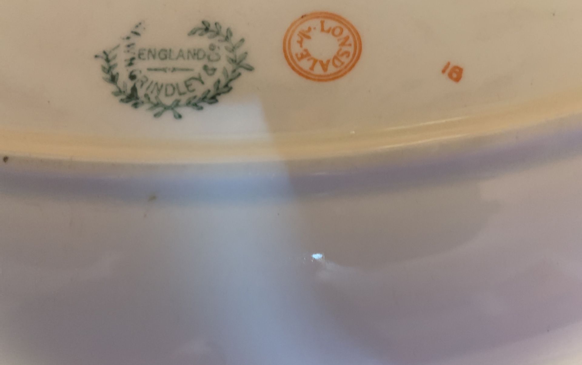Circa 1920 Art Nouveau Oval Platter W.H. Grindley & Co England China Lonsdale