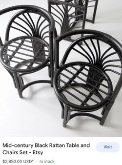 Mid-Century Rattan Chairs (2)