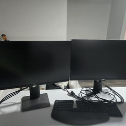 24 Inch Rotating Dell Monitors - Set Of 2