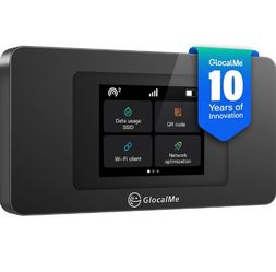 GlocalMe DuoTurbo 4G LTE Mobile Hotspot Device with Global 1.1GB Data 90Days, Portable WiFi Hotspot for Travel