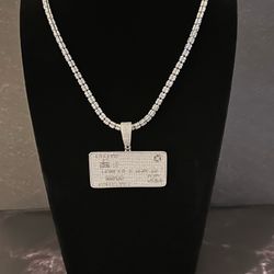 Ice Chain With Credit Card Chase Pendant