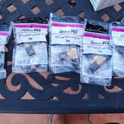 5 Apollo brass 1/2 x 1/2 x 1/2 Pex Tee