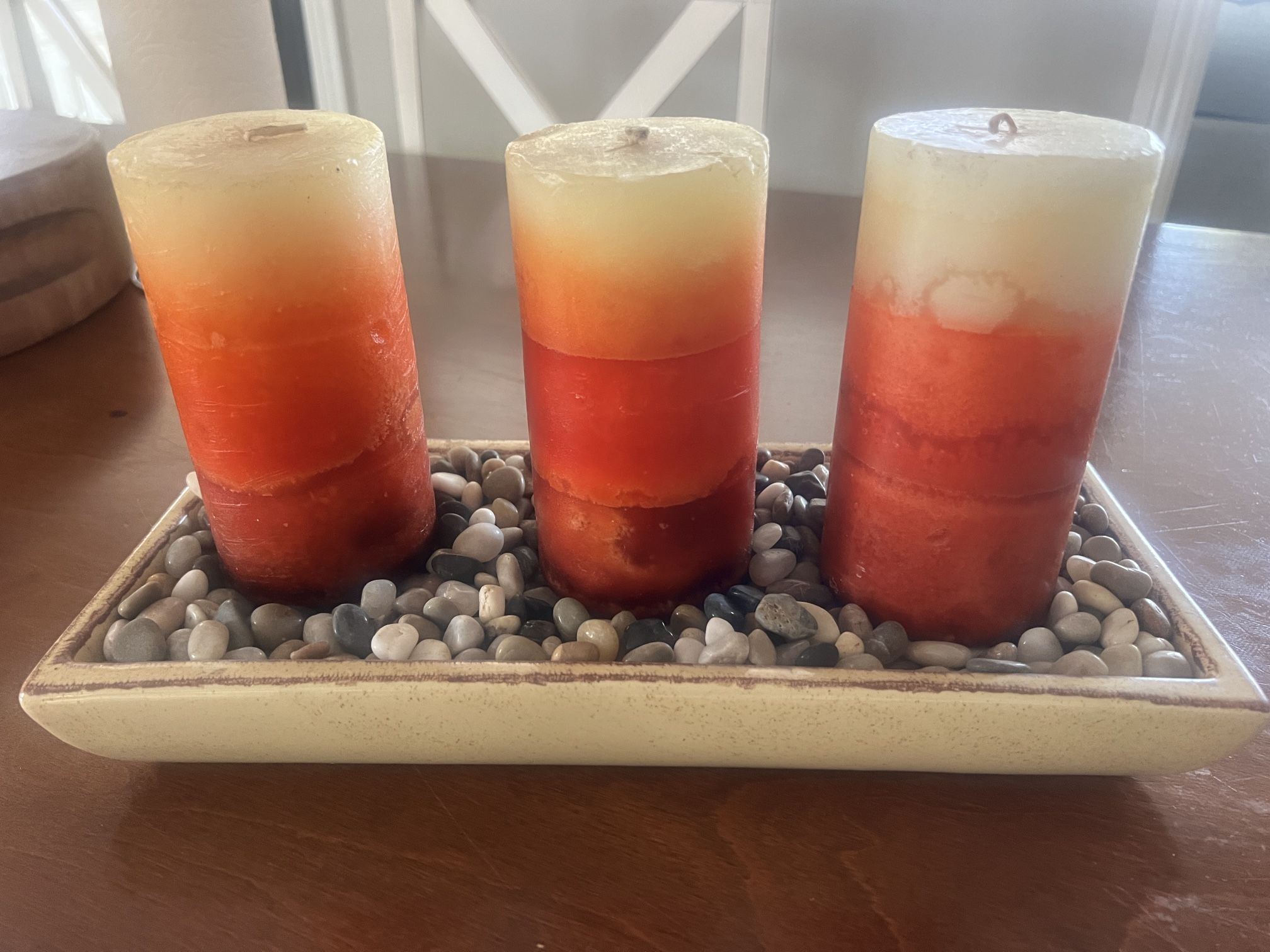Candles/decorative Candle Plate/polished Rocks