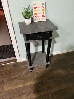 Small End Table with Drawer and Shelf
