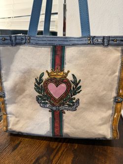 Authentic Brighton Rare Canvas Tote Bag