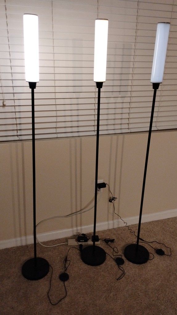 Nukanu Floor Lamps (3 pcs),Bright Floor Lamps for Living Room/Bedroom/Office, Stepless Adjustable 3000K-6000K Colors and 10-100% Brightness,Standing L