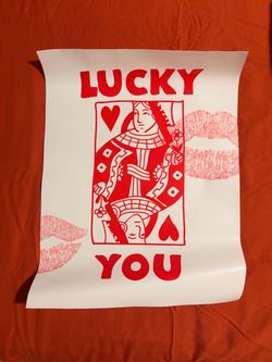 Lucky You Queen of Hearts Art Print