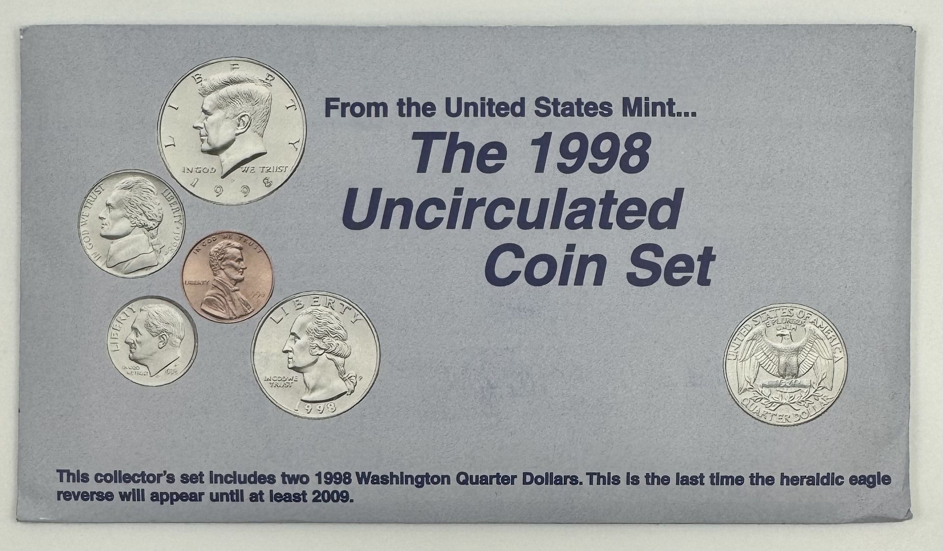 1998 The United States Mint Uncirculated Coin Set With Ogp And Coa 