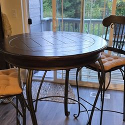 Bistro Table with 2 Bar Stools