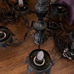 ANTIQUE METAL CHANDELIER 
